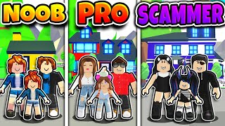 Roblox NOOB vs PRO vs SCAMMER FAMILY CHALLENGE in ADOPT ME [upl. by Reynold]