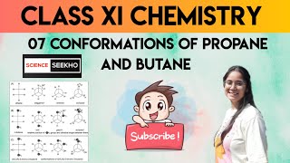 07 Hydrocarbons  Conformations of Propane and Butane  Class 11 Chemistry  Science Seekho [upl. by Mordy]