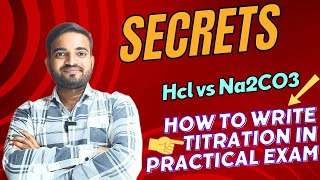 Hcl vs Na2co3 titration class 11th chemistry practical how to write in exam class11thchemistry [upl. by Notsew908]