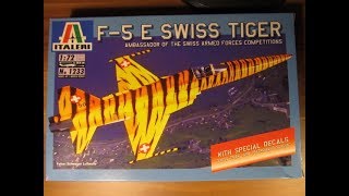 Unboxing Italeri F5 E Swiss Tiger in 172 [upl. by Ahseal945]