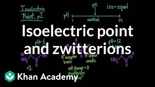 Isoelectric point and zwitterions  Chemical processes  MCAT  Khan Academy [upl. by Jer]