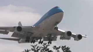 KLM Royal Dutch Airlines Boeing 747406M landing at LAX [upl. by Velasco]