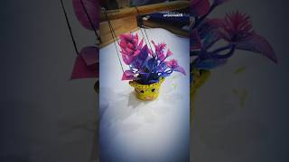 Mini flower pot painting ✨flowerpot painting viralshort art youtubeshorts [upl. by Reuven]