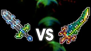 How Do The Terra Blade And The Influx Waver Compare In Terraria 144 [upl. by Bendicty467]