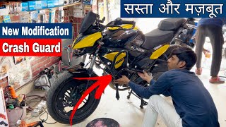 Hero Xtreme 125r Crash Guard install 🔥  Red Xtreme 125R modified  Cheap Modifications hero xtreme [upl. by Caressa]