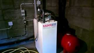 Radonett A1UV Radon Aerator  in operation removes radon gas from fresh water [upl. by Adah]