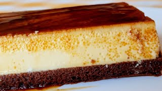 EL CHOCOFLAN MÁS RICO Y FÁCIL EN 5 MINUTOS UNA DELICIA 4 HUEVOS  400ML DE LECHE🤤 [upl. by Maida781]