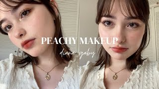 ⋆୨୧˚ peachy makeup ˚୨୧⋆  tutorial [upl. by Crowe]