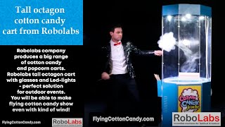 Tall octagon cotton candy cart from Robolabs [upl. by Lutim]