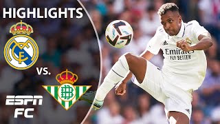 Real Madrid vs Real Betis  LaLiga Highlights  ESPN FC [upl. by Hirai]