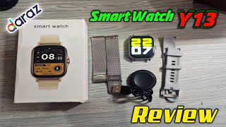 Smart Watch Y13 GT20 Review  Daraz Smart Watch 😍😍 [upl. by Ahsikyt]