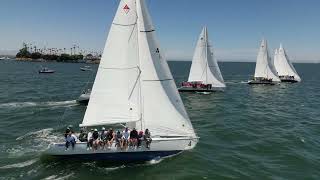 2024 LBRW Day 3 Sunday Catalina 37 Race 7 start [upl. by Lladnek]