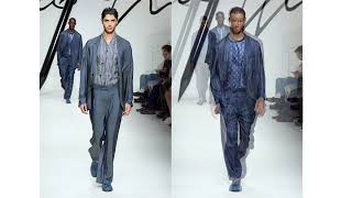 Giorgio Armani Fashion springsummer 2024 MENSWEAR in Milan [upl. by Dominus350]