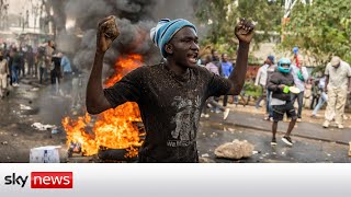 Protests on the streets of Nairobi Kenya [upl. by Juditha]