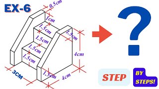 3D to 2D Orthographic Projection in Technical Drawing [upl. by Neladgam]