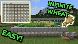 BEST 121 AUTOMATIC WHEAT FARM TUTORIAL in Minecraft Bedrock MCPEXboxPS4Nintendo SwitchPC [upl. by Ludvig]