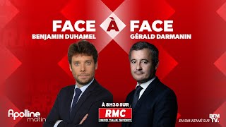 Linterview politique intégrale de Gérald Darmanin sur RMC [upl. by Temhem]