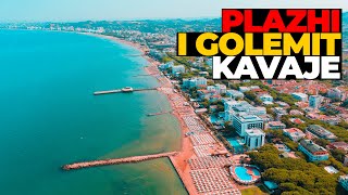 GOLEM PLAZHI  GOLEMI BEACH  4K DRONE VIDEO KAVAJE ALBANIA 2021 [upl. by Elletsyrc]