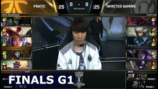 FNC vs IG Game 1  Grand Final S8 LoL Worlds 2018  Fnatic vs Invictus Gaming G1 [upl. by Anatnas]