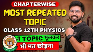 Most Repeated🔥 Topic Physics Class 12 202324🔥 [upl. by Tellford]