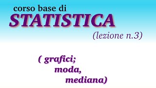 STATISTICA corso basePD Lezione n3 GRAFICIINDICI POSIZIONE [upl. by Drofnelg]