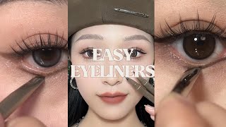 Easy Simple Eyeliner Hacks You Can Try 💯 Beginner Friendly Soft and Thin Winged Liner [upl. by Notnil]