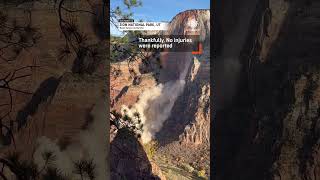 Sounded Like Thunder Trail Closed After Rockslide in Zion NP  AccuWeather [upl. by Steffie]