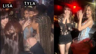 BLACKPINKs Lisa and Tyla at the 2024 VMAs after party [upl. by Hazmah377]