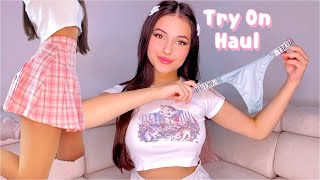 ༺ Mini Skirts and Thigh Highs Try On Haul ༻  SECRET 𐐪Holly Cerise𐑂 [upl. by Huey640]