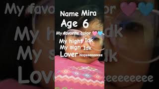 My name my age my favorite color my height my sign do I have a lover [upl. by Ecarg]