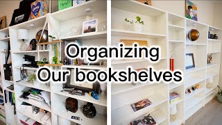 Organizing our living room IKEA Bookshelves vertical video [upl. by Aneeg58]