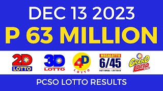 Lotto Result December 13 2023 9pm PCSO [upl. by Iran]