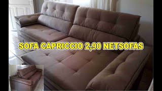 SOFA CAPRICCIO 290m NETSOFAS  Sofá Reclinável Bipartido 6 Lugares  Gigante Valeu a pena [upl. by Imoan]