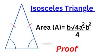 Area of an isosceles triangle Formula proved Class 8 in nepali  Aashish Chaudhary [upl. by Falk]