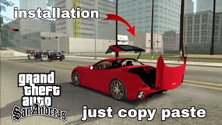 how to install Ferrari car roof opening MOD in gta sanandreas [upl. by Sandell990]