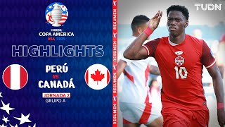 HIGHLIGHTS  Perú vs Canadá  Copa América 2024  J2  TUDN [upl. by Elocn701]