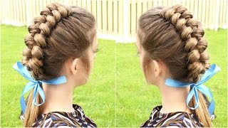 DIY Dutch Infinity Braid Hair Tutorial  Braidsandstyles12 [upl. by Najed]