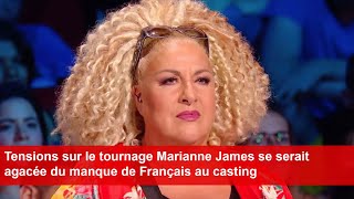 Tensions sur le tournage Marianne James se serait agacée du manque de Français au casting [upl. by Onitsirc624]