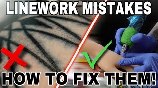 Beginner Tattoo Artist Mistakes  Line Work  How To Fix It [upl. by Eentruoc542]