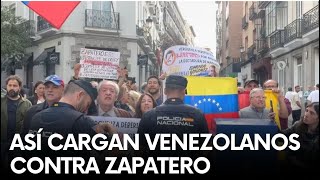 Así han CARGADO los VENEZOLANOS que VIVEN en ESPAÑA contra ZAPATERO [upl. by Fawcette]