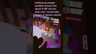 trading preppy sandbox house if u wanna offer look at pinned comment🤍fyp adoptme roblox [upl. by Bessie221]