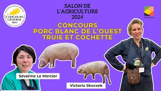 SIA 2024 Le porc blanc de lOuest une race en voie disparition [upl. by Caia]