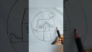 A Simple House 🏤 Drawing For kids ArasEasyArt ytshorts housedrawing easydrawing [upl. by Deer901]