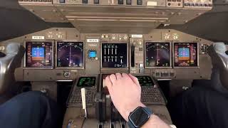 Cockpit view BOEING 747 heavy TAKEOFF from JFK Airport tower amp pilot radio talks [upl. by Ecnirp]