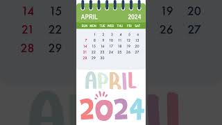 april calendar 2024 printable 📅 Calendar 365 📅 [upl. by Annibo]