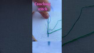 Couching stitch How to do the Couching stitch [upl. by Idnat203]