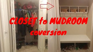 Closet to Mudroom conversion  Bench seat [upl. by Gaither1]