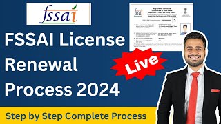 FSSAI Licence Renewal Process Online  Food License Renewal Process  FSSAI Renew Procedure [upl. by Akirehs875]