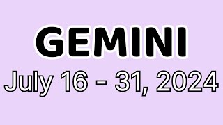 Gemini ICLAIM MO NA TO AGAD  Tagalog July 16  31 2024 Biweekly Tarot Horoscope Kapalaran [upl. by Thorley]