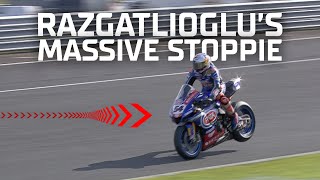 MASSIVE STOPPIE from Toprak Razgatlioglu  Most 2021 [upl. by Einaoj]